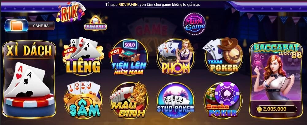 Chuyên mục game bài Rikvip
